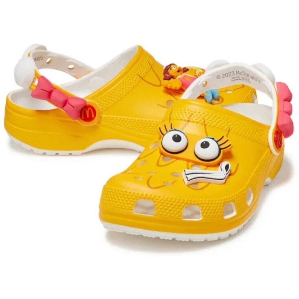 CROCS x McDonald's Birdie Classic Clog Men's Sandals Yellow Size Men 7 Women 9